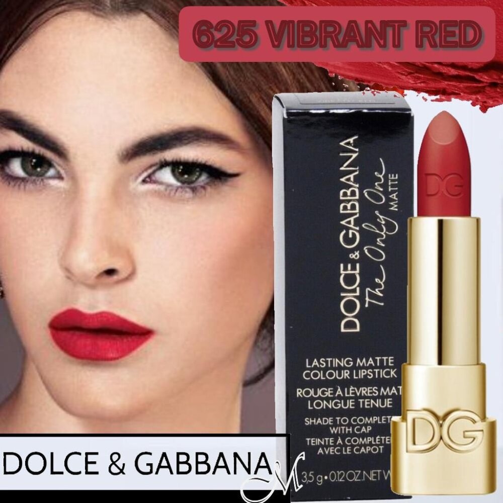 DOLCE & GABBANA The Only One Matte Moisture* Lipstick ~ Vibrant Red 625 3.5g NIB